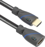 C&E CNE508030 (50 Feet/15.2 Meters) High Speed HDMI Cable Male to Female with Ethernet and Audio Return (Black)