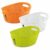 Nayasa Tri Colour Oasis Oval Basket | Set Of 3 | Multi Purpose Storage Basket | Side Handles | Easy To Lift | Light Weighted | Ideal For Home, Kitchen, Bathroom, Office | Tri Color