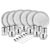 Steelcraft Premium Stainless Steel Bliss Laser Dinner Set 24 Pcs, High Grade Quality-with Silver Touch Finish, Kitchen Set for Home, Made in India, Steel Colour