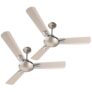 Havells 1200mm Festiva ES Ceiling Fan| Premium Finish| Energy Saving| Designer Fan for Home Decor| Elegant Looks| 230 m³/min Air Delivery| Hi-Speed Low Noise| 100% Copper Motor (Pack of 2, Gold Mist)