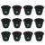 TrustBasket UV Treated Plastic Round Pot (6 Inches) -Black Color – Set of 12