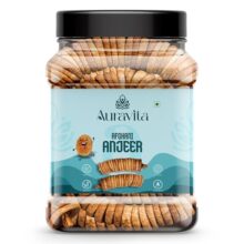 Auravita Dried Premium Anjeer 500Gm | Soft Juicy Figs Dry Fruit | No Added Sugar | Rich Source Of Fiber | Low In Fat | Healthy Snack