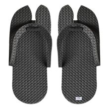 Heart Home Rubber Bathroom Slipper For Men & Women 1 Pair (Black) 54Hh4212.