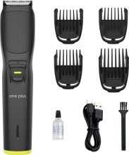 One Plus OP 531 Cordless Professional Hair Trimmer For Men waterproof Trimmer 120 min  Runtime 4 Length Settings(Black)