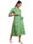 Vishudh Women Short Sleeve Collared Neck Dress Vna1002303 Green S