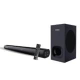 Aiwa Soundbar with Bluetooth V5.3 and Powerful Bass, 6.50 Inches Subwoofer, 2.1 Channel with Remote Control SD Card, HDMI AUX, USB and Optical Connectivity 240W Sound bar | Satori – AW-SSB240 (Black)