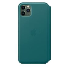 Apple Leather Folio (for iPhone 11 Pro Max) – Peacock