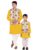 Os mens kurta pyjama with nerhu jacket combination of baap-beta & father and son’s | 100% cotton kurta pyjama | Nerhu jacket satin material-Man-36 / Boy (2-3 year), yellow