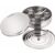 neelam Stainless Steel Spice Box, Masala Dabba with airtight Steel Lid, 7 Containers with 1 Spoon & 1 Steel Plate, Organize Spices, Durable & Elegant Kitchen Storage for Home Cooking, Silver, 825 ml