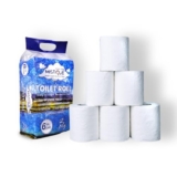 Mistique 2 Ply 180 Pulls Toilet Paper Roll | 180 Pulls X 6 Rolls | Soft And Highly Absorbent | 100% Natural Virgin Pulp | Dispenser Friendly | Super Soft | Family Pack Of 6 Rolls