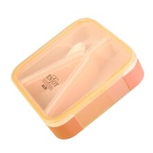 Vibgyor Vibes Modern Designer Square Leak Proof 850 Ml Lunch Box with 1 Fork for School Kids Boys and Girls and Office Men and Women (Ramdom Color)