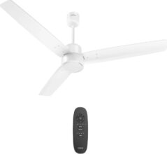HAVELLS FAB|Remote Controlled|Low Noise|Upto 65% Energy Saving|Reverse Mode|30W with 3 Year Warranty BLDC Motor 1200 mm Ceiling Fan(5 Star | Elegant White | Pack of 1)
