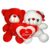 Dikang Red And White Teddy Bear With Heart For Valentine’S Day Gift | Valentine Gift For Boyfriend/Girlfriend/Husband/Wife (25 Cm, Red & White)