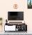Spyder Craft Rhodium Engineered Wood Tv Entertainment Unit Stand/Tv Cabinet With Book Shelves & Decor Display Unit Living Room-Black-White (Assembly-Diy)
