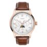 TIMEX Analog Watch for man with Grey Round Dial & Brown Leather Strap Band Water Resistant Men’s Wrist Watches – TWEG19608