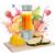 Amazon Basics Portable Hand Blender For Smoothies & Juices | Usb Rechargeable | 6 Stainless Steel Blades | 500 Ml Food Grade Jar | 1 Year Warranty | 2X2000 Mah Batteries (Saga Green)
