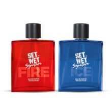 Set Wet Perfume for Men ICE & FIRE 100ml X 2 Packs | Long Lasting Perfume for Men|Gift for Men