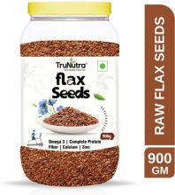 Trunutra Flax Seeds For Weight Loss Rich In High Quality Protein & Fiber Rich Prebiotic Brown Flax Seeds(900 G)