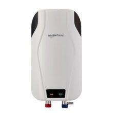 Amazon Basics 3L Instant Water Heater | 3KW | Geyser with PP Body & SS Tank | Corded Electric | Rust Proof | 4 Level Safety | White