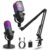Audio Array AM-C47 RGB USB Condenser Mic Kit | AI Noise Cancellation, 192kHz/24Bit Studio Quality, Touch Control, Headphone Monitoring | Podcasting, YouTube, Gaming & Streaming | Mac/PC & Mobile