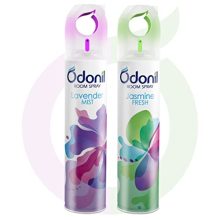 Odonil Room Air Freshener Spray – 440Ml Combo (Pack Of 2, 220Ml Each) | Lavender Mist & Jasmine Fresh | Nature Inspired Fragrance For Home & Office | Long Lasting Fragrance