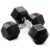 Lifelong Rubber Coated Hexa Dumbbell Set of 2 (5Kg x 2) for Home Gym – Weights for Men & Women – Exercise Equipment (Black)