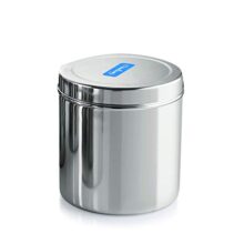 neelam Stainless Steel 17, 22 Gauge Deep Dabba, 6100 ml, Durable, Storage Box for Kitchen, Office, and Food Storage, Durable Quality Steel Jar, Easy to Clean, Silver.