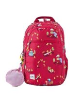 Wiki Stylish Unisex Backpack | Girl 1 Durable & Lightweight backpack for Men & Women | Laptop Backpack for Office, Gym, Travel (21.5 Litre, Red)
