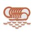 La Opala Diva Classique Collection Opal Glass Crockery | for Family of 8 | Dinner Set 53 pcs Blue Daisy | Plates, Bowls & Cups for Dining | Microwave Safe | 100% Vegetarian | Extra Strong | White