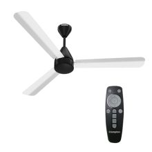 Crompton Energion Hyperjet 1200mm BLDC Ceiling Fan | Point Anywhere Remote Control | BEE 5 Star Rated Energy Efficient | Superior Air Delivery | Anti-Rust | 2 Year Manufacturer Warranty | White Black