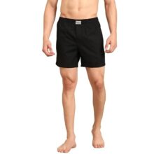Pepe Jeans Men’s Solid 100% Cotton Regular Fit Long Boxer Shorts | Classic Comfortable Innerwear Long Boxer for Everyday & Lounge Wear | Soft Breathable Fabric | Elastic Waistband | All-Day Comfort