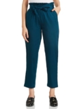 Amazon Brand – Symbol Women’s Tapered Paper Bag Trousers (High Rise Ankle Length | with Self Fabric Belt) (CT-19 Cont_Dk Green_30)