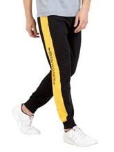 Maniac Men’s Colorblock Black Cotton Slim Fit Joggers