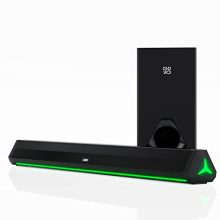 Govo Gosurround 920 | 200W Bluetooth Soundbar, 2.1 Channel Home Theatre, 6.5″” Wireless Subwoofer, Bt V5.3, Hdmi, Aux, Usb, 4 Eq Modes Stylish Remote & Led Display (Platinum Black)