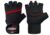 Aprodo Sports Weight Lifting Workout Gym Gloves With Wrist Support, Unisex, Free Size (Black Red)