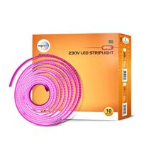 Wipro Garnet 10 Meter Led Strip Light| 120 Leds/Mtr | Pink | Ip65-Waterproof | Flexible Rope Light For Outdoor & Indoor Decoration For Diwali, Christmas|Strip For Balcony, False Ceiling|Pack Of 1