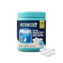 GECKO Chlorine Water Purification Tablets for 1000 Litre Water Tank | Lab Tested | 1 Tablet Cleans 1000 litres | 5g Each | Water Treatment & Tank Cleaning Tablets | Pack of 30