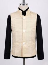 BookMyCostume Nehru & Modi Beige Jacket Patriotic Kids Fancy Dress Costume 3-4 years