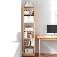 Matterhorn 7 Tier Bookshelf Free Standing, Display Floor Standing Shelf For Books, Organizer, For Bedroom Home Office Living Room (Diy, 180 X 33 X 24Cm, Mobs-91104Vary) (Caramel Beige)