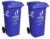 Cello Plastic Manual-Lift Garbage Waste Dustbin With Wheel 120 Ltr Blue//Blue (Combo)