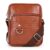 ADISA Faux Leather Unisex Sling Cross Body Travel Office Messenger Bag (MS9011-TAN)