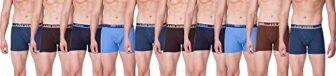 LUX VENUS Multicolor Trunks 100% Cotton Men’s (Colors & Print May Vary) (Pack of 10, 85 cm)
