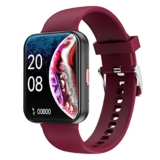 GIZMORE Gizfit Blaze Max 1.85″ IPS Display with 240 x 280 px | 450 NITS Brightness BT Calling Edge to Edge Display, Voice Assistance, Bluetooth Smartwatch (Burgundy)