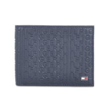 Tommy Hilfiger Leather Erik Mens Passcase Wallet Navy(8903496160772)