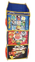 DC Super Friends Fun Hanging Rack, Folding Wall Hanging Shelves, FR3B_DC1
