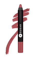 SUGAR Cosmetics Matte as Hell Lip Crayon | Lasts upto 8hrs | Water Resistent Lipstick for Women | 2.5gm – 07 Viola