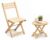 Yo Green Wooden Round Table and Chair Set Premium Solid Wood Furniture with Foldable Design, Weather-Resistant Finish for Indoor & Outdoor Use, Perfect for Home, Patio, and Garden (1 Chair & 1 Table)