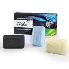 Wild Stone Citrus Burst, Icy Fresh & Charcoal Cleanse Soaps for Bath, (Pack of 6, 100gm each) | Refreshing Bathing Soap with Fragrance & Freshness – Tan Removal, Skin Brightening, Instant Glow