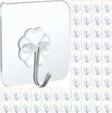 Stysol Wall Hook 30 Pack Heavy Duty Adhesive Hooks for Hanging Wall Decor Items, Home Decor, Wall Clock, Photo Frames Without Drilling, Stainless Steel and ABS Material, Transparent Key Holder