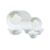 Larah by Borosil Erba Opalware Dinner Set, 19 Pieces, White